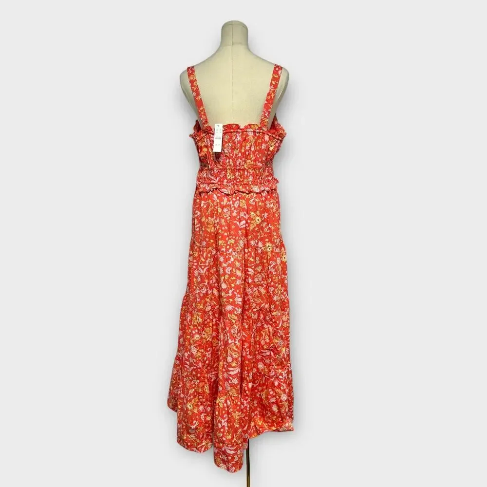 J.Crew Ruffle-Trim Tiered Maxi Dress in Sunny Blooms Size Large NWT - Picture 4 of 9